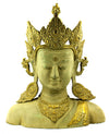 [[Antique gray and gold brass Buddha///Buddha en laiton gris et or antique]]