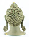 [[Antique gray and gold brass Buddha///Buddha en laiton gris et or antique]]