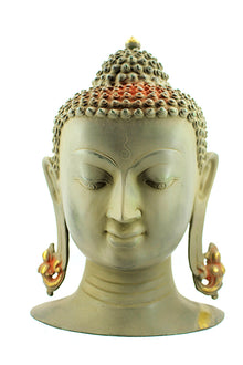  [[Antique gray and gold brass Buddha///Buddha en laiton gris et or antique]]
