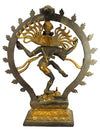 [[Antique black and gold dancing Shiva///Shiva dansante en laiton noir et doré antique]]