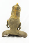 [[Antique grey and gold brass Parvati///Parvati en laiton gris et or antique]]