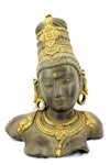 [[Antique grey and gold brass Parvati///Parvati en laiton gris et or antique]]