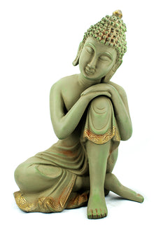  [[Vintage green and gold brass Buddha///Buddha en laiton vert et doré vintage]]