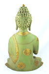 [[Vintage green and gold brass Buddha///Buddha en laiton vert et doré vintage]]