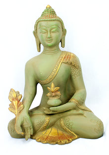  [[Vintage green and gold Buddha///Buddha en laiton vert et doré]]