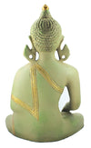 [[Vintage green and gold brass Buddha///Buddha en laiton vert et doré vintage]]