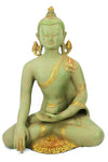 [[Vintage green and gold brass Buddha///Buddha en laiton vert et doré vintage]]