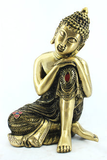  [[Filigran decorated brass Buddha statue///Statue de Buddha en laiton décorée de filigranes]]