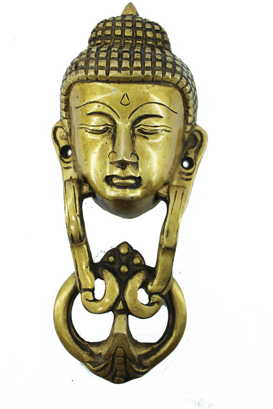 [[Buddha brass door knocker///Heurtoir de porte en laiton en forme de Buddha]]