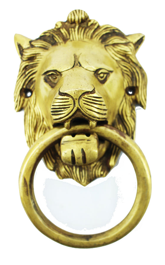 [[Lion brass door knocker///Heurtoir de porte en laiton en forme de lion]]