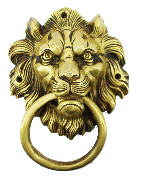 [[Lion brass door knocker///Heurtoir de porte en laiton en forme de lion]]