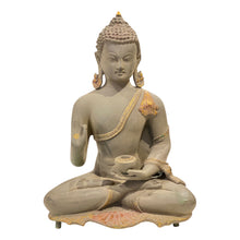  [[Antique gray and gold brass Buddha///Buddha en laiton gris et or antique]]