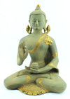 [[Antique gray and gold brass Buddha///Buddha en laiton gris et or antique]]