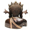 [[Black silver brass Buddha statue///Statue de Bouddha en cuivre noir et argent]]