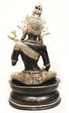 [[Black silver brass Saraswati statue///Statue de Saraswati en cuivre noir et argent]]