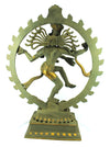 [[Antique gray and gold dancing Shiva///Shiva dansante en laiton gris et doré antique]]