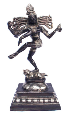  [[Black silver brass Dancing Shiva///Dancing Shiva en cuivre noir argenté]]