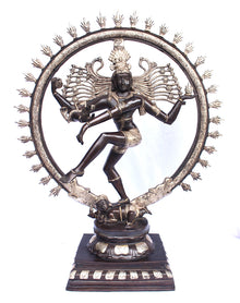  [[Black silver brass Dancing Shiva///Dancing Shiva en cuivre noir argenté]]
