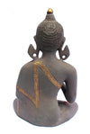 [[Antique gray and gold brass Buddha///Buddha en laiton gris et or antique]]