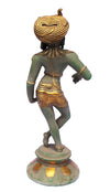 [[Vintage green and gold brass Shiva statue///Statue de Shiva en laiton vert et or vintage]]