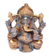 [[Antique black and gold brass Ganesh statue///Statue de Ganesh en laiton noir et or antique]]