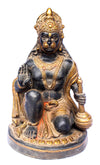 [[Antique gray and gold brass Hanuman///Hanuman en laiton gris et or antique]]