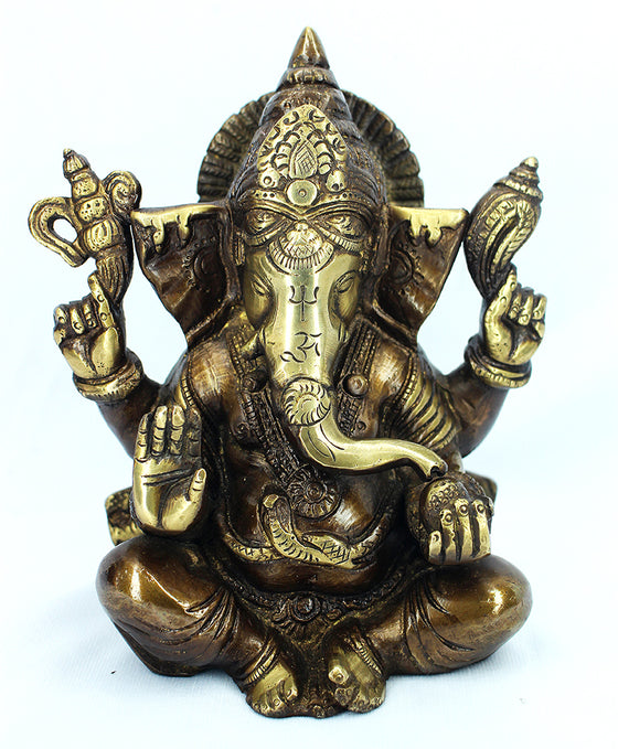[[Copper brass Ganesh///Ganesh en laiton cuivré]]