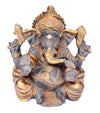 [[Antique black and gold brass Ganesh statue///Statue de Ganesh en laiton noir et or antique]]