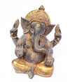 [[Antique gray and gold brass Ganesha///Ganesha en laiton gris et or antique]]