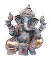 [[Antique gray and gold brass Ganesha///Ganesha en laiton gris et or antique]]