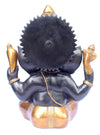 [[Antique black and gold brass Ganesh statue///Statue de Ganesh en laiton noir et or antique]]