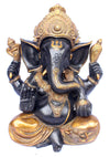 [[Antique black and gold brass Ganesh statue///Statue de Ganesh en laiton noir et or antique]]