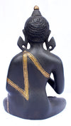[[Antique black and gold brass Buddha statue///Statue de Buddha en laiton noir et or antique]]