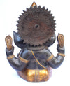 [[Antique black and gold brass Ganesh statue///Statue de Ganesh en laiton noir et or antique]]