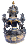 [[Antique black and gold brass Tara///Tara en laiton noir et or antique]]