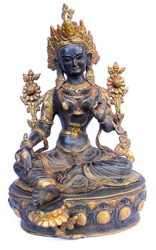  [[Antique black and gold brass Tara///Tara en laiton noir et or antique]]