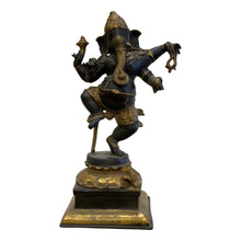  [[Black and gold dancing Ganesh///Ganesh dansant en laiton noir et doré]]
