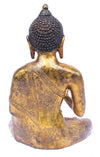 [[Antique gold brass Buddha statue///Statue de Bouddha en laiton doré antique]]