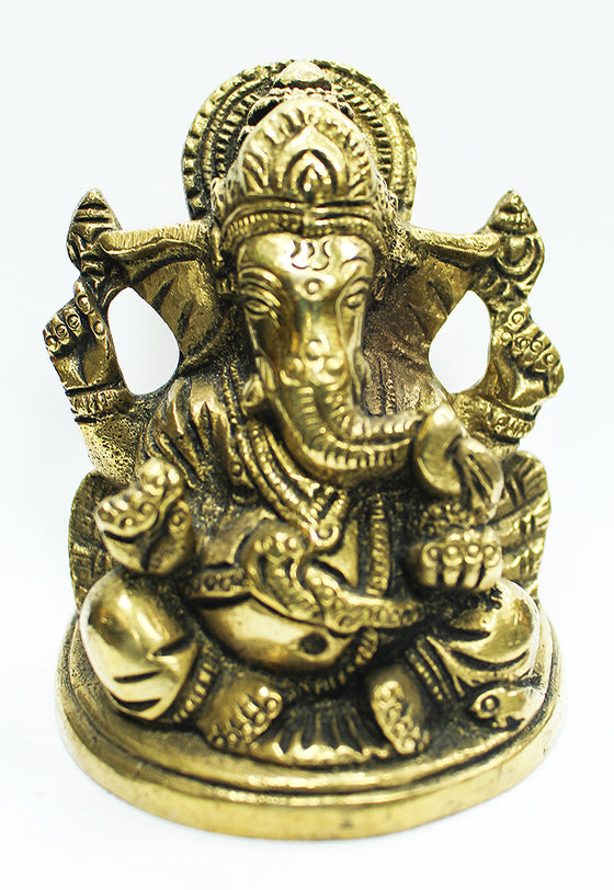 [[Small brass Ganesh statue///Petite statue de Ganesh en laiton]]