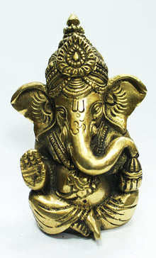  [[Small brass Ganesh statue///Petite statue de Ganesh en laiton]]