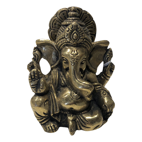 [[Small brass Ganesh statue///Petite statue de Ganesh en laiton]]