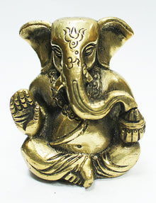  [[Small brass Ganesh statue///Petite statue de Ganesh en laiton]]