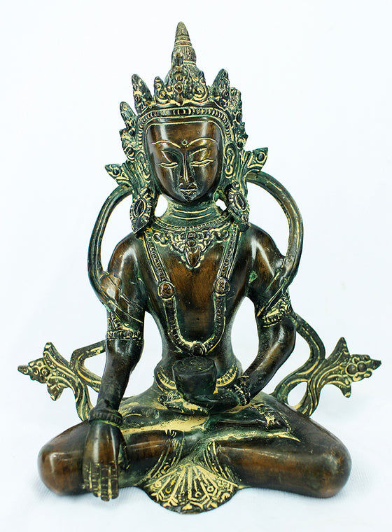 [[Antique black crown Buddha///Bouddha antique à couronne noire]]