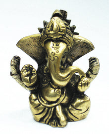  [[Small brass Ganesh statue///Petite statue de Ganesh en laiton]]