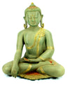 [[Vintage green and gold brass Buddha///Buddha en laiton vert et doré vintage]]