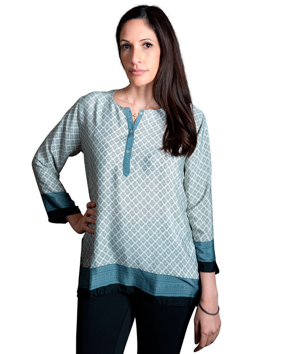 [[Lakshmi : Polysilk blouse///Lakshmi : Blouse en polyester et soie]]