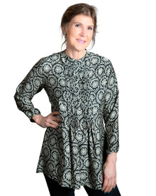  [[Advika: Poly-silk long sleeve tunic///Advika : Tunique avec manches longues en polyester et en soie]]