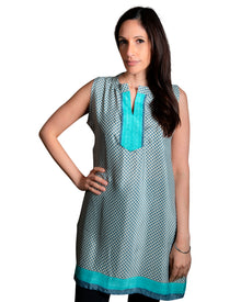 [[Bhavani: Polysilk sleeveless tunic///Bhavani : tunique sans manches en polyester et soie]]