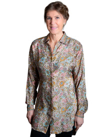  [[Chameli : Polysilk shirt with belt///Chameli : Chemise avec ceinture en polyester et soie]]