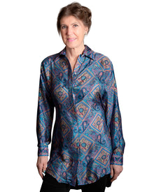  [[Divya : Polysilk shirt with belt///Divya : Chemise avec ceinture en polyester et soie]]